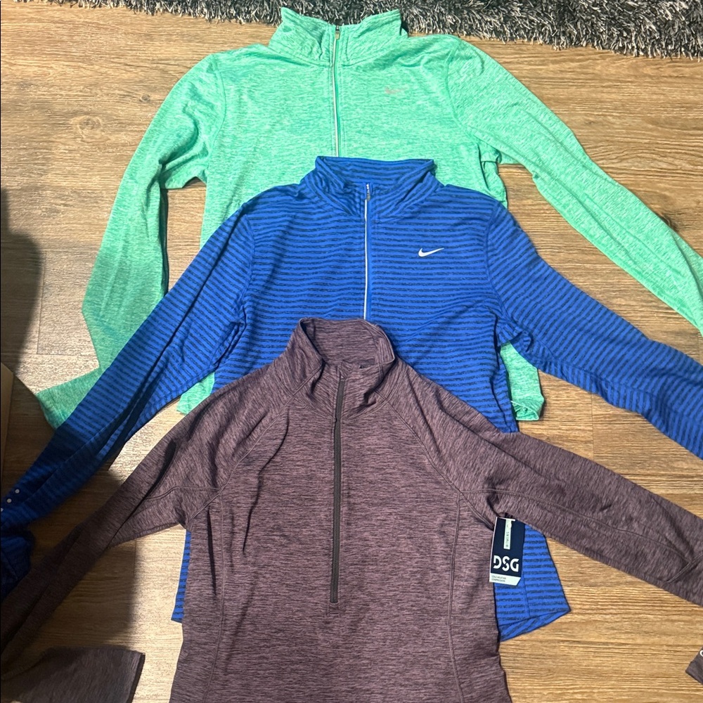 Nike and DSG Women's Activewear Tops - Green, Blue, and Purple